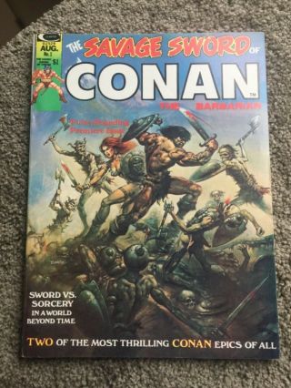 Rare 1974 Savage Sword Of Conan The Barbarian 1