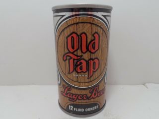 Old Tap Straight Steel Pull Tab Beer Can 102 - 28 Pabst Brewing Los Angeles,  Ca.