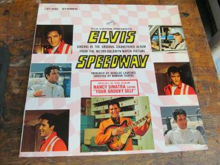 Elvis Presley Speedway Lp Rca Stereo W Photo Vg,