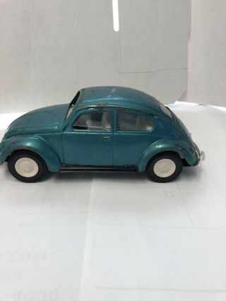 Vintage Tonka 52680 Green Volkswagen Beetle Bug Car Pressed Steel Toy Car