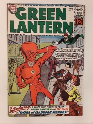 Green Lantern 13 (fn 6.  0) 1962 Flash X - Over; Silver Age Dc Comics