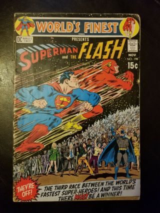 Worlds Finest Presents 198/ 3rd Superman Vs Flash Race/ 1970 Dc/ Ships
