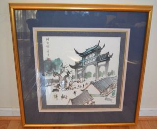 Vintage Chinese Water Color Hand Painting By Xinyi