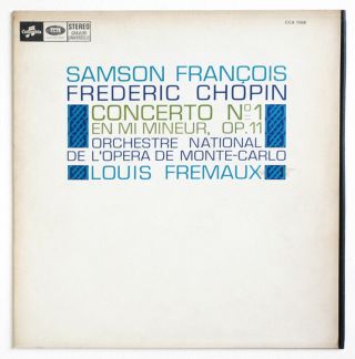 Cca 1066 Samson Francois Chopin Piano Concerto 1 Fr Columbia Deluxe Stereo Lp
