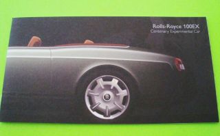 2004 Rolls Royce 100ex V16 Drophead Concept Show Car Dlx Brochure 28 - Pg Slipcase