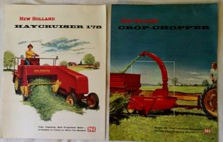 2 Vintage Holland Hay Cruiser & Crop Chopper Farm Equipment Sales Brochures