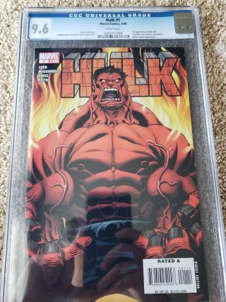 Hulk 1 (2008) 1st Appearance Red Hulk Cgc 9.  6