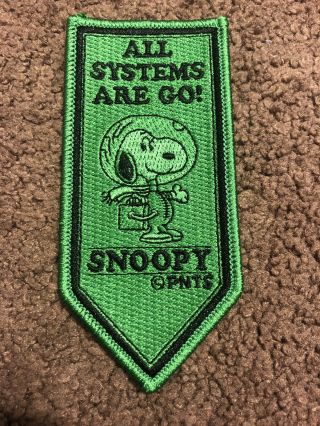 Snoopy Peanuts SDCC 2019 Exclusive Green All Systems Are Go Patch Pin Set 2