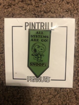 Snoopy Peanuts SDCC 2019 Exclusive Green All Systems Are Go Patch Pin Set 4