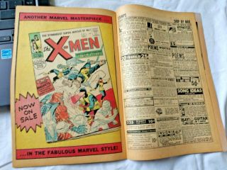 Fantastic Four 19 1963 1st app of Rama Tut Lee Kirby House ads for X - Men 1 5