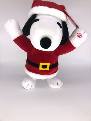 Peanuts Charlie Brown Snoopy Side Stepping Dancing Musical Santa - Jingle Bell Roc 2
