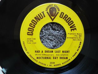 Rare Michigan Garage Psych Rock - Coconut Groove 2039 - Nocturnal Day Dream - 45