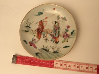 Antique Chinese Hand Painted Porcelain Plate Dish w/ Tongzhi Seal Mark 7