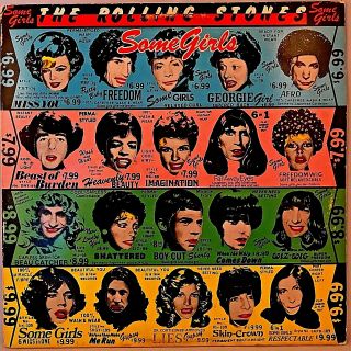 Rolling Stones " Some Girls " Vinyl Lp - 1978 1st Version Die Cut W/celebrity Faces