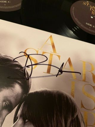 LADY GAGA & BRADLEY COOPER SIGNED A STAR IS BORN DOUBLE VINYL LP SET,  10X 8X10 4