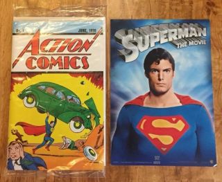 Loot Crate Exclusive Action Comics 1 Reprint W/ & Superman The Movie Card