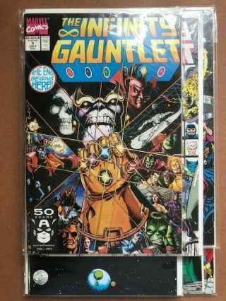 Infinity Gauntlet 1 - 6 Complete Run Vf,  /nm 9.  0 Marvel Comics Key 1991 Thanos Nr