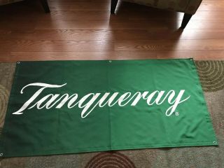 Tanqueray Gin Advertising Cloth Hanging Wall Banner Flag W/ Gussets 60” X 30 "