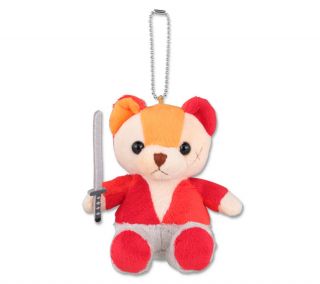 Rurouni Kenshin Himura Kenshin Bear Mascot Plush Doll Keychain Official Japan