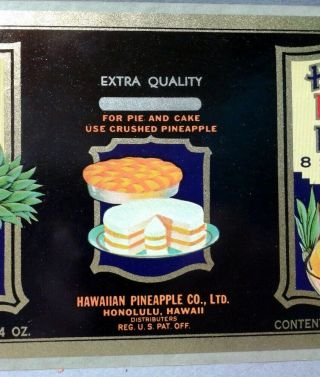 1930 ' s Vintage Honey Dew Pineapple Can Label 3