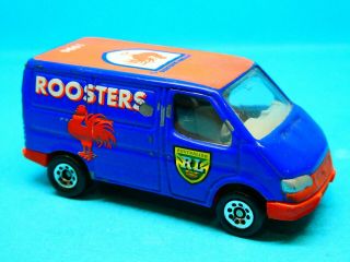 1995 Nrl Roosters Rugby League 1/63 Matchbox Ford Transit Diecast Toy Model Van