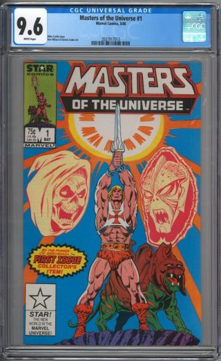 He - Man Masters Of The Universe 1 Cgc Graded 9.  6 Nm,  Marvel Comics 1986