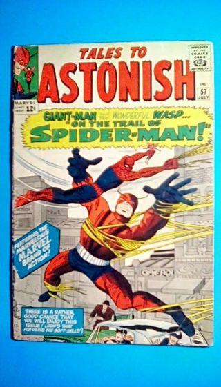 Tales To Astonish 57 1964 Gd,  2.  5 (spider - Man) (" Up For Only Once ")