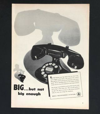 1946 Bell Telephone System Advertisement Rotary Phone Post War Vtg Print Ad