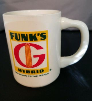 Vintage Funks G Hybrid Corn Seed Advertising Coffee Mug Cup