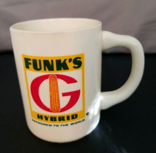 Vintage FUNKS G HYBRID Corn Seed Advertising Coffee Mug Cup 4