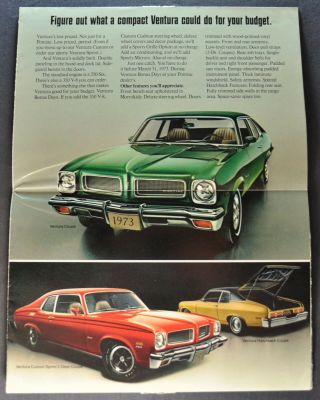 1973 Pontiac Mailer Brochure Bonneville Lemans Catalina Ventura Grand Ville 73
