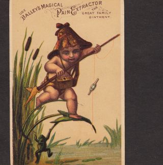 Fairy Frog Fishing Magical Pain Cure C.  1800 