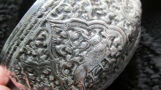 ANTIQUE LATE 19TH EARLY 20TH CENTURY INDIAN KUTCH SOLID SILVER BOWL 147g 6