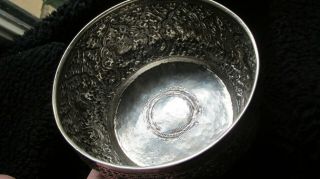 ANTIQUE LATE 19TH EARLY 20TH CENTURY INDIAN KUTCH SOLID SILVER BOWL 147g 7