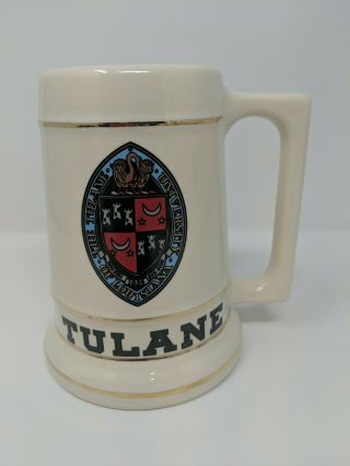 The Tulane University Louisiana Beer Stein Mug