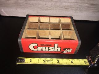 Vintage Orange Crush Mini 12 Pk Wooden Crate Carrier