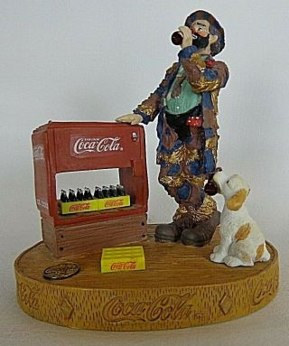 Emmett Kelly Coca - Cola Limited Edition,  " At The Red Cooler ".  W/coa 4184,  1984