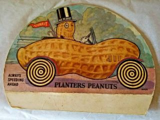 Vintage Planters Peanuts Mr Peanuts Shelf Talker Store Display Hard - To - Find