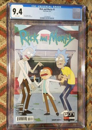 Rick And Morty 3 Cgc 9.  6 White Pages - 1st Print -