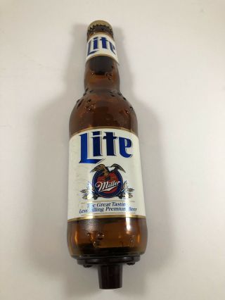 Vintage Miller Lite Beer Bottle Keg Tap Handle Pull Tall Boy