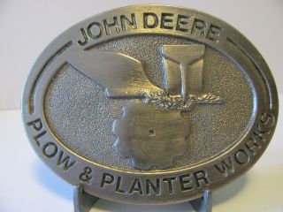 John Deere Plow & Planter 1982 Belt Buckle Spec Cast Pewter Only 750 Made