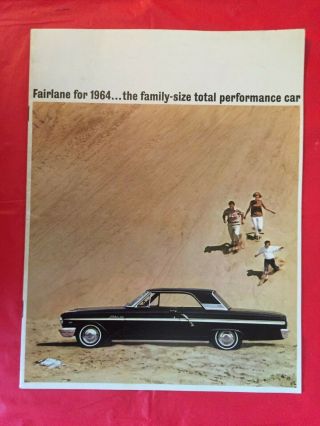 1964 Ford " Fairlane " Car Dealer Sales Brochure
