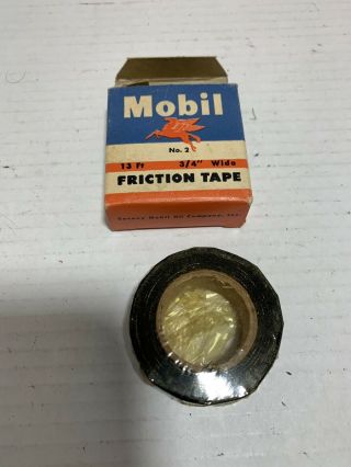 Vintage Mobil Friction Tape Box W/contents Socony - Vacuum Oil Company