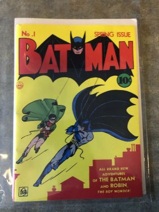 Batman 1 (1940) Dc Spring Issue Masterpiece Exact Reprint Bob Kane Dc 2000 Vf