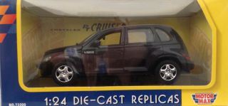 Chrysler Pt Cruiser Black Motor Max 1:24 Nib Die Cast Metal With Plastic Parts