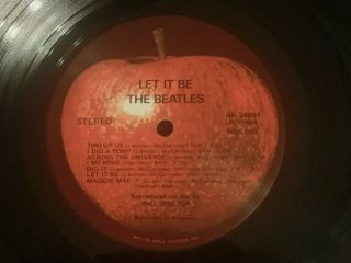 The Beatles Let It Be Orig 1st Press LP Apple STEREO NM Gatefold w/INNER,  white 3