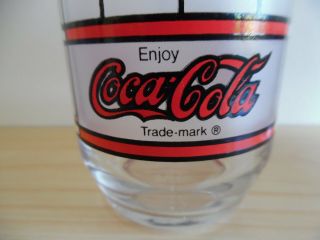 VINTAGE COCA COLA COLLECTIBLE GLASSES TIFFANY STYLE SET OF TWO 16 FL.  OZ. 5