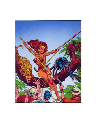 Shanna The She - Devil Steranko Marvel Comics Vintage Style Sericel