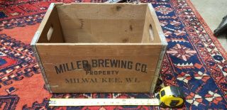 Vintage Miller Lite Wooden Bottle Case Rare Great Shape Estate Find L@ K