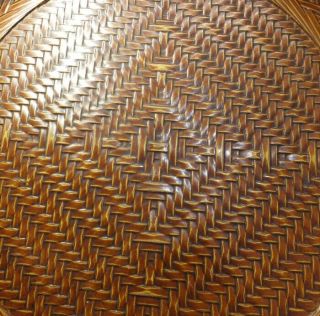 G212 Japanese tray of lacquered bamboo weaving ware called RANTAI - SHIKI 3